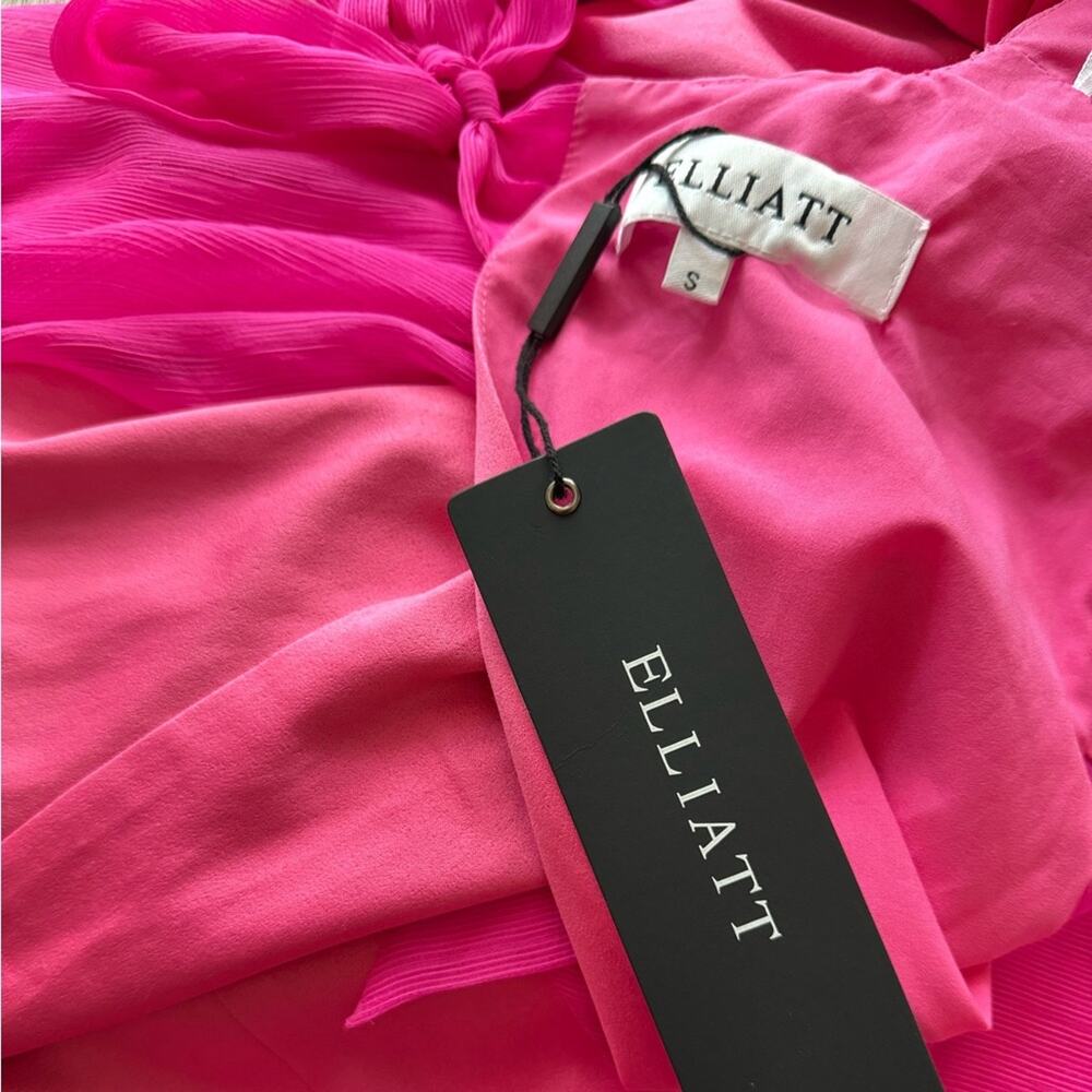 elliatt antiquity pink long sleeve ruffle mini cocktail party dress small NEW - Picture 8 of 12